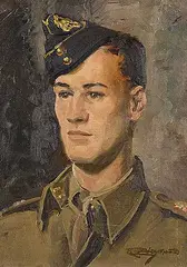 Robert Lougheed, Untitled - Soldier, oil on canvas board
