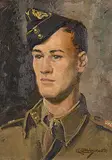 Robert Lougheed, Untitled - Soldier, oil on canvas board
