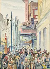 Bartley Robilliard Pragnell, Untitled - 8th Avenue, watercolour on paper