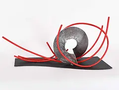 Greg Robb, Got to Hurry, 2021, painted metal sculpture
