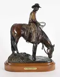 Linda Stewart, A Time to Reflect #23/35, bronze sculpture
