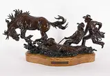 Don Toney, Wranglin' A Rough One #AP/24, 2002, bronze sculpture