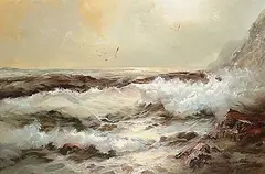 Mathew Wong, Untitled - Wings and Waves, acrylic on canvas