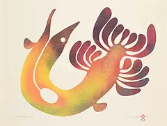 Simon Brascoupe, Muskellunge #1/15, 1980, colour stencil on paper