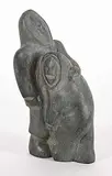 Ada Eyetoaq, Untitled - Intimate Embrace, grey stone carving