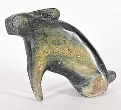Joe Haulli, Untitled - Hare, green stone carving