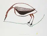 Luke Iksiktaaryuk, Crane #49/50, 1970, colour silkscreen on paper