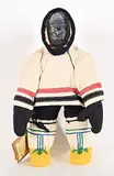 Mary Okara Inukpuk, Untitled - Happy Doll, stone, felt and mixed media doll