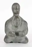 Tuna Iquliq, Untitled - Shaman Man, green stone carving