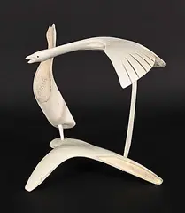 Jacob Irkok, Untitled - Birds, bone carving