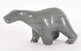 Seemee Kanayuk, Untitled - Growling Bear, 1978, grey and brown stone carving