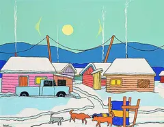 James A. Logan, Sundogs, 1993, acrylic on canvas