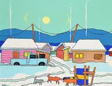 James A. Logan, Sundogs, 1993, acrylic on canvas