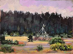 Terry McCue, Untitled - Teepee, oil on canvas