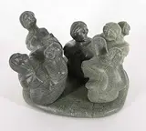 Alice Utakralak Nanorak, Untitled - Birthing Circle, green stone carving
