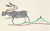 William Noah, Fat Caribou #A/P IV/IV, 1971, colour stencil on paper