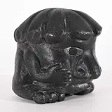 Eliyah Palituq, Untitled - Constipation, black stone carving