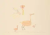 Josie Papialuk, Untitled - Bird Life, felt pen on paper