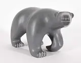 David Ruben Piqtoukun, Untitled - Big Grey Bear, 1979, grey stone carving