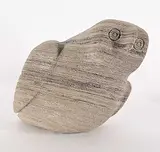 David Ruben Piqtoukun, Untitled - Snowy Owl, 1975, grey stone carving