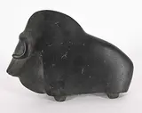 Mary Qakimut, Untitled - Bulky Muskox, black stone carving