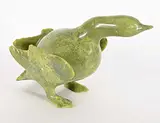 Nuyaliaq Qimirpik, Untitled - Goose, green stone carving