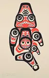 Bill Reid, Haida Dogfish #384/450, 1972, colour silkscreen on paper