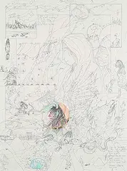Michael Robert Robinson, I Fell off the Moon, 1992, watercolour and ink on paper
