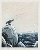 Michael Robert Robinson, Seeing Fire for the First Time #57/99, colour etching on paper