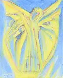 Joseph Sanchez, Bird Prayers, 2019, acrylic and conte on canvas