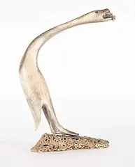 Nick Sikkuark, Untitled - Feasting Bird, 1987, bone carving