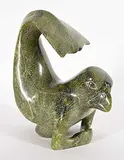 Willie Tunnillie, Sedna Spirit, green stone carving