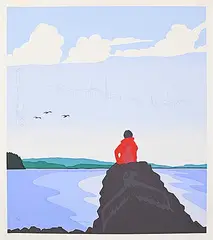 Roy Henry Vickers, Eagle Rock #32/50, colour silkscreen on paper