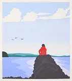 Roy Henry Vickers, Eagle Rock #32/50, colour silkscreen on paper
