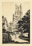 Sybil Andrews, King's School, Ely, etching on paper