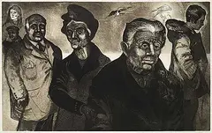 David Blackwood, Autobiography: Faces #15/25, 1969, colour etching on paper