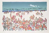 Molly Lamb Bobak, British Columbia Beach #17/17 #A/P, colour lithograph on paper