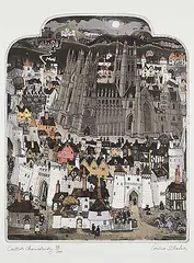 Graham Clarke, Canters Chancerbury #84/200, colour etching on paper