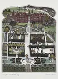 Graham Clarke, Hampton Tennis Court #84/200, colour etching on paper