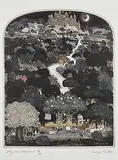 Graham Clarke, Jollygood Robin Hood #84/200, colour etching on paper