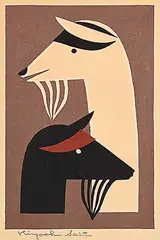 Untitled - Goats by Kiyoshi Saitō, silkscreen on paper, sold Mar 2025