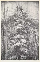 Jack Shadbolt, The Hornby Suite [Homage to Emily Carr] #14 #80/150, offset lithograph on paper