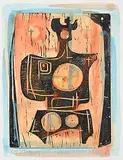 Herbert Johannes Joseph Siebner, King #Artist's Proof, 1967, colour wood block on paper