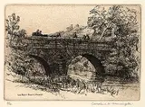 Caroline Armington, Le Petite Pont a Monet, 1917, etching on paper