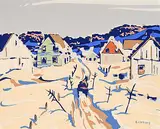 Frederick Grant Banting, Untitled - Sleigh Ride in Winter, colour silkscreen on paper