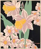 A. J. Casson, Untitled - Daffodils, colour silkscreen on paper