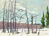 Robert Lee Chadwick, Late Winter Landscape, 1965, oil on canvas board