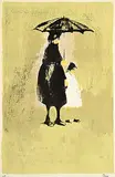 Leonard E. Creo, Untitled - Mother and Child #89/100, colour lithograph on paper
