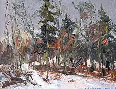 Orestes de Grandmaison, Grey Evening, 1984, oil on canvas