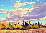 William Duma, Cloud Bank, oil on canvas board